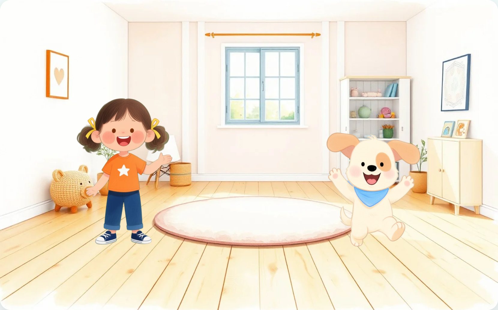 Illustration from page 1 of Buddy's Double Fun