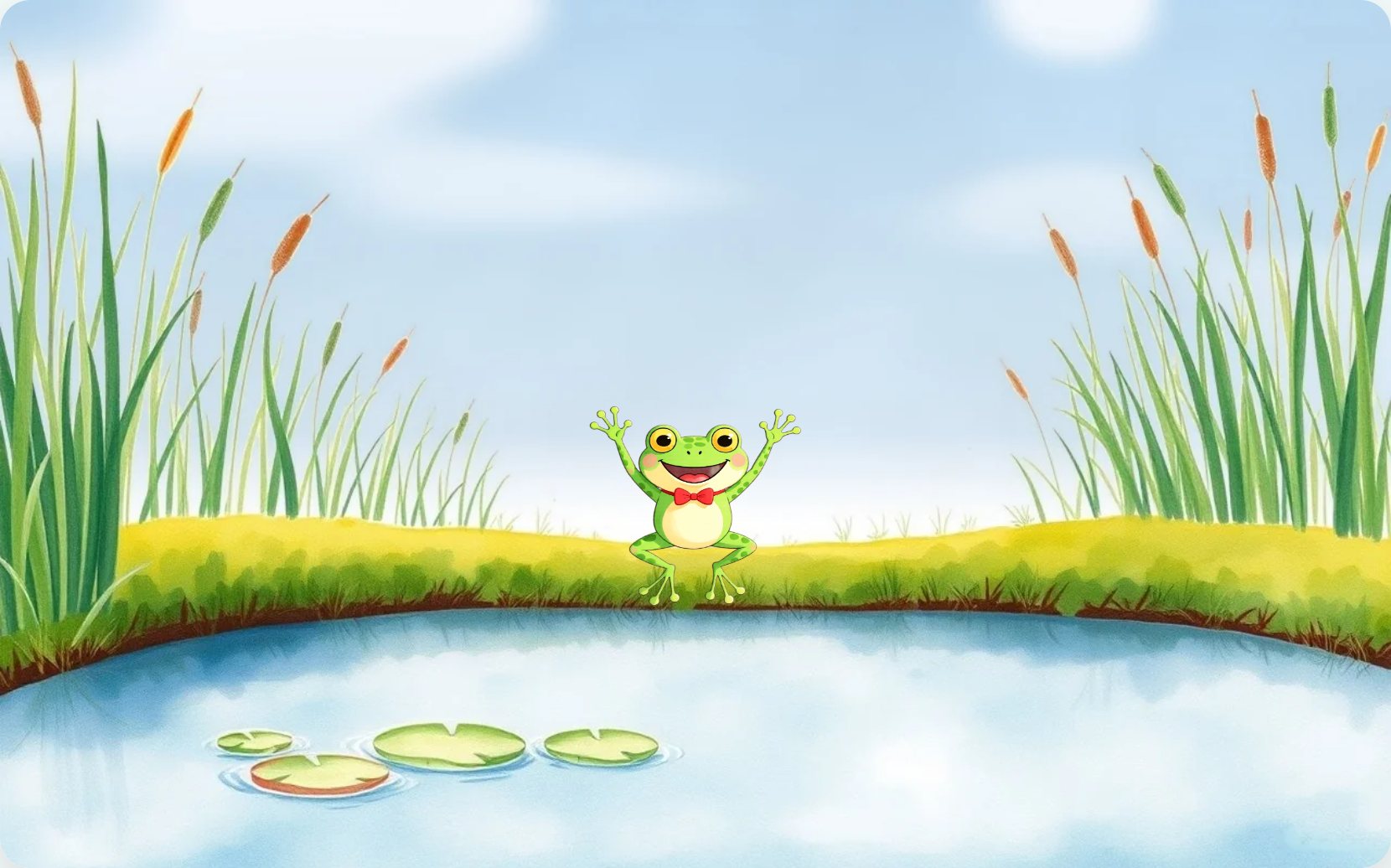 Illustration from page 1 of Buzz, Hop, Quack