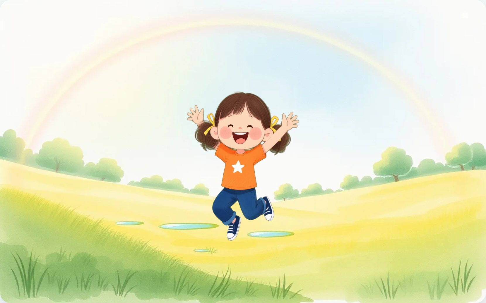 Illustration from page 1 of Rainbow Colours