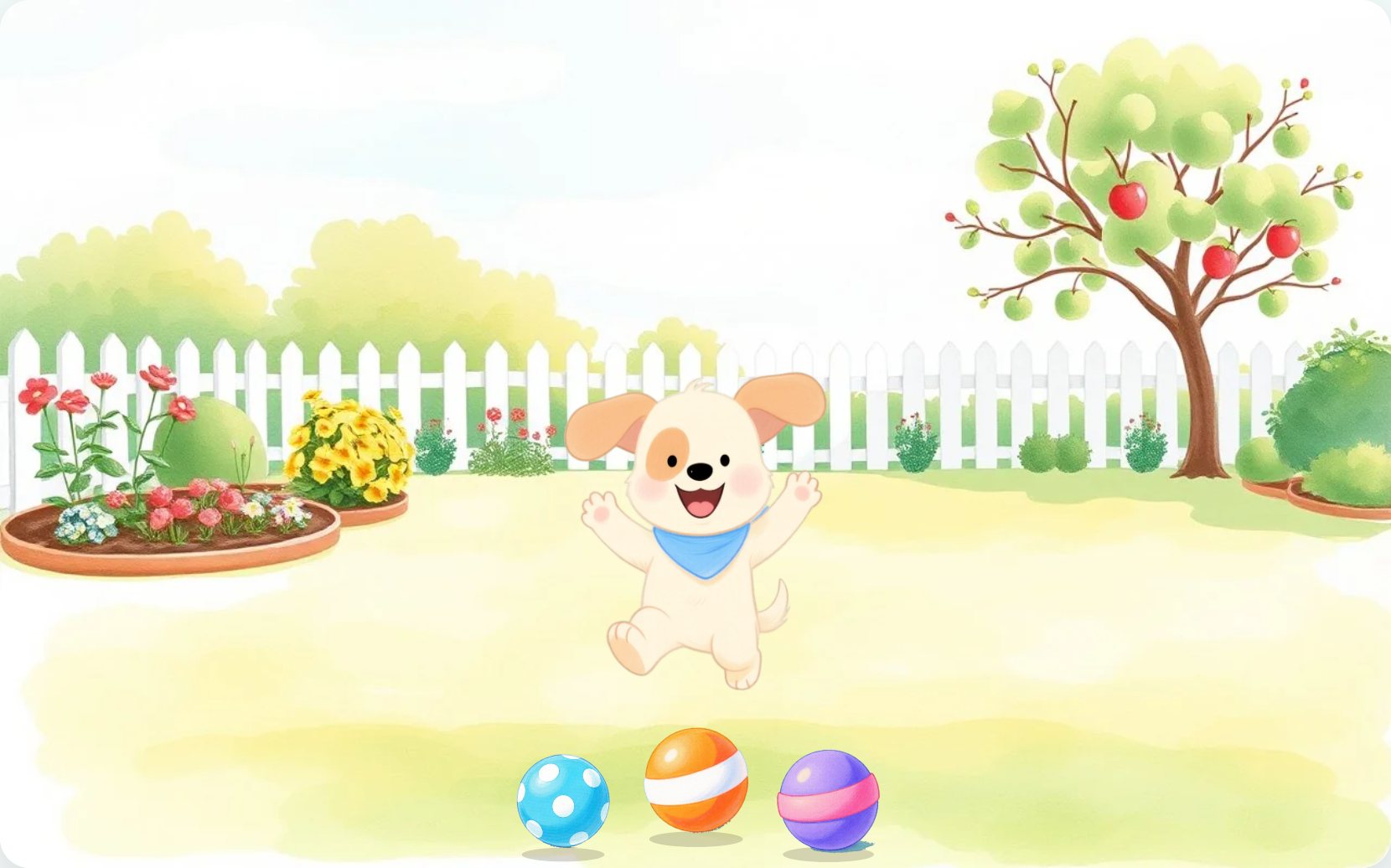 Illustration from page 1 of Red Ball, Blue Ball