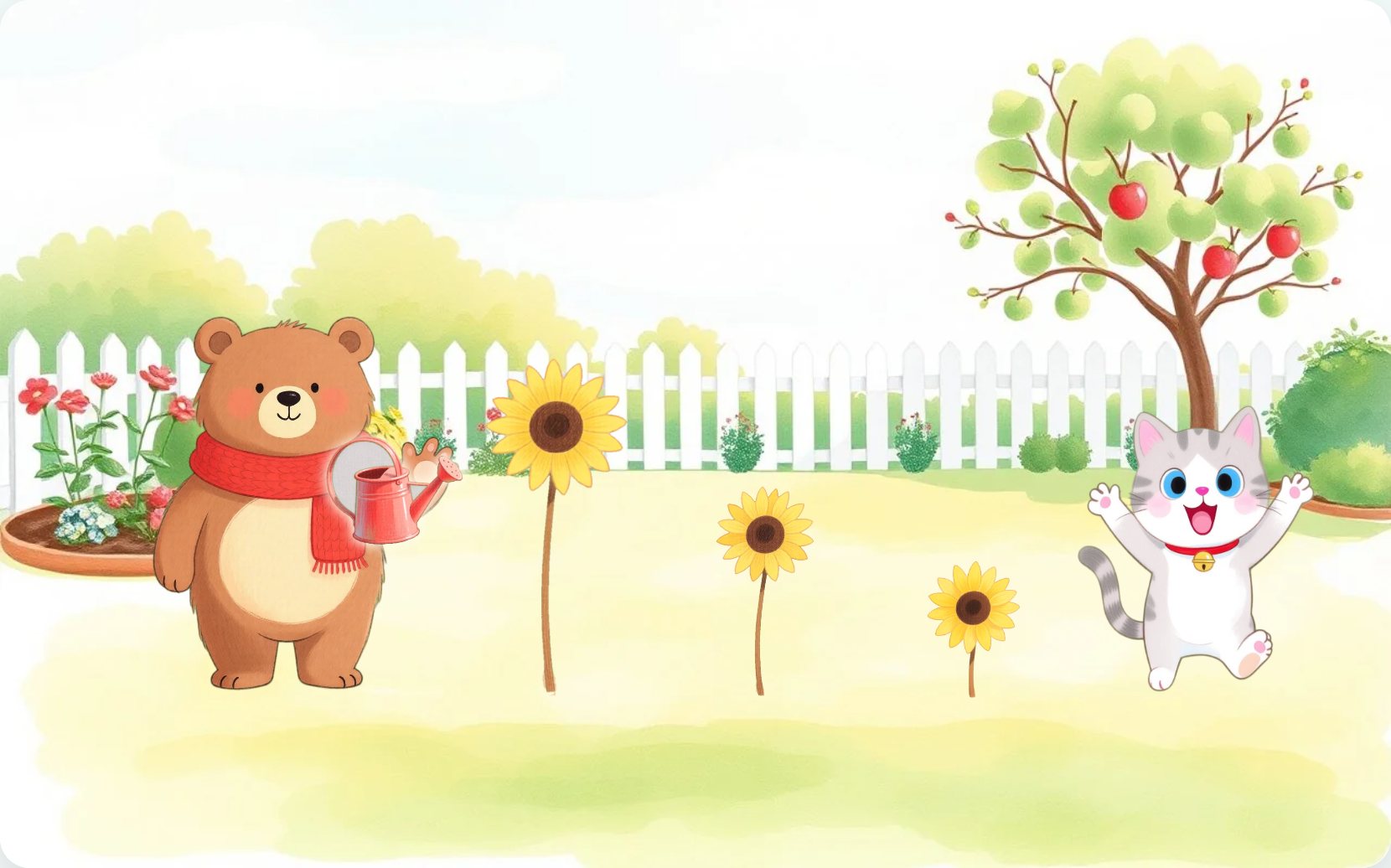 Illustration from page 1 of Coco's Tallest to Shortest