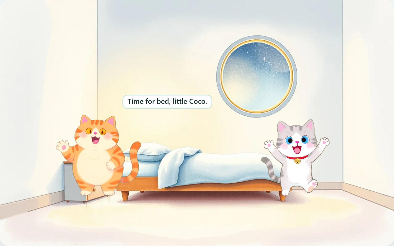 Illustration from page 1 of Marmalade's Cosy Blanket
