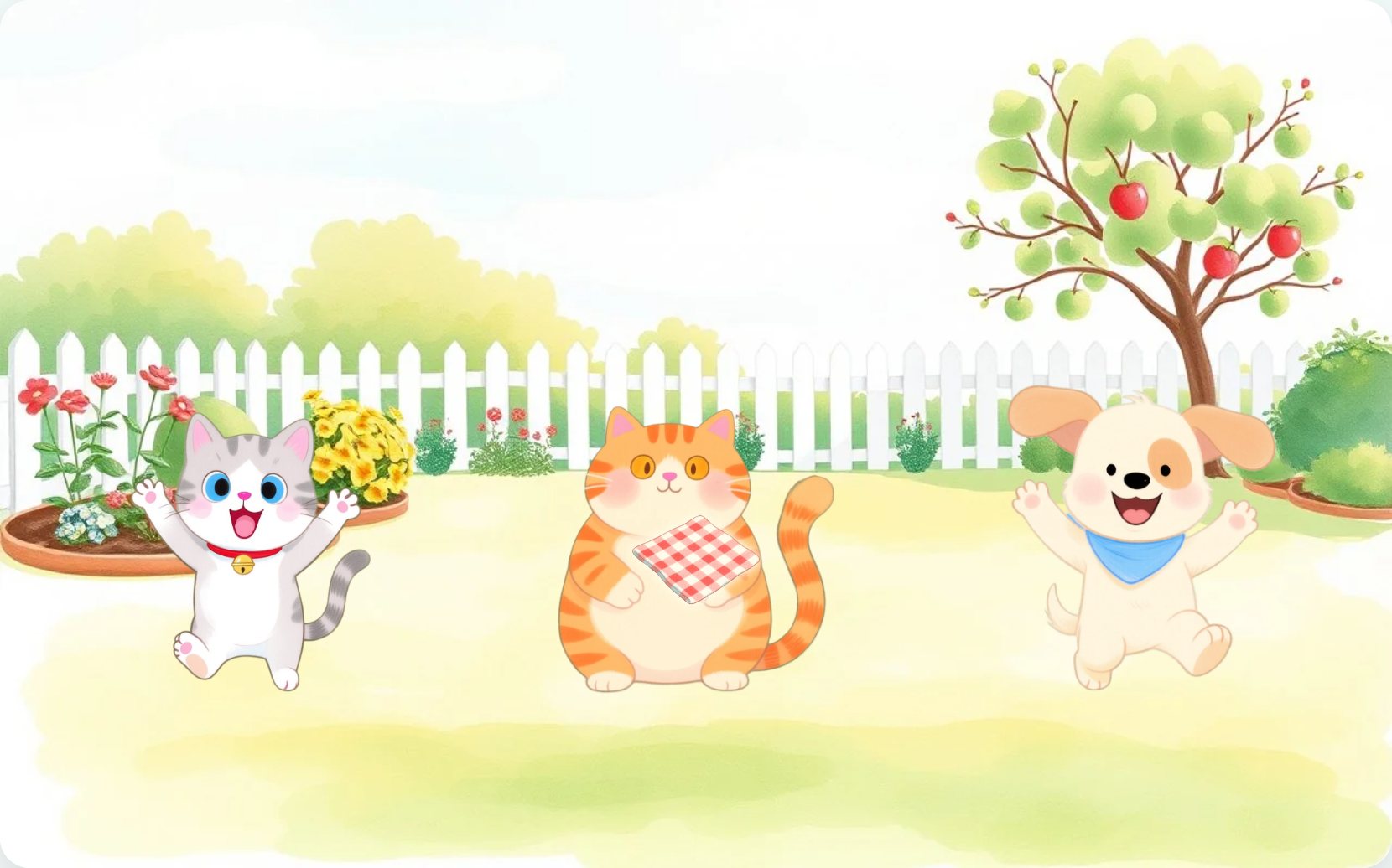 Illustration from page 1 of Marmalade's Little Ones