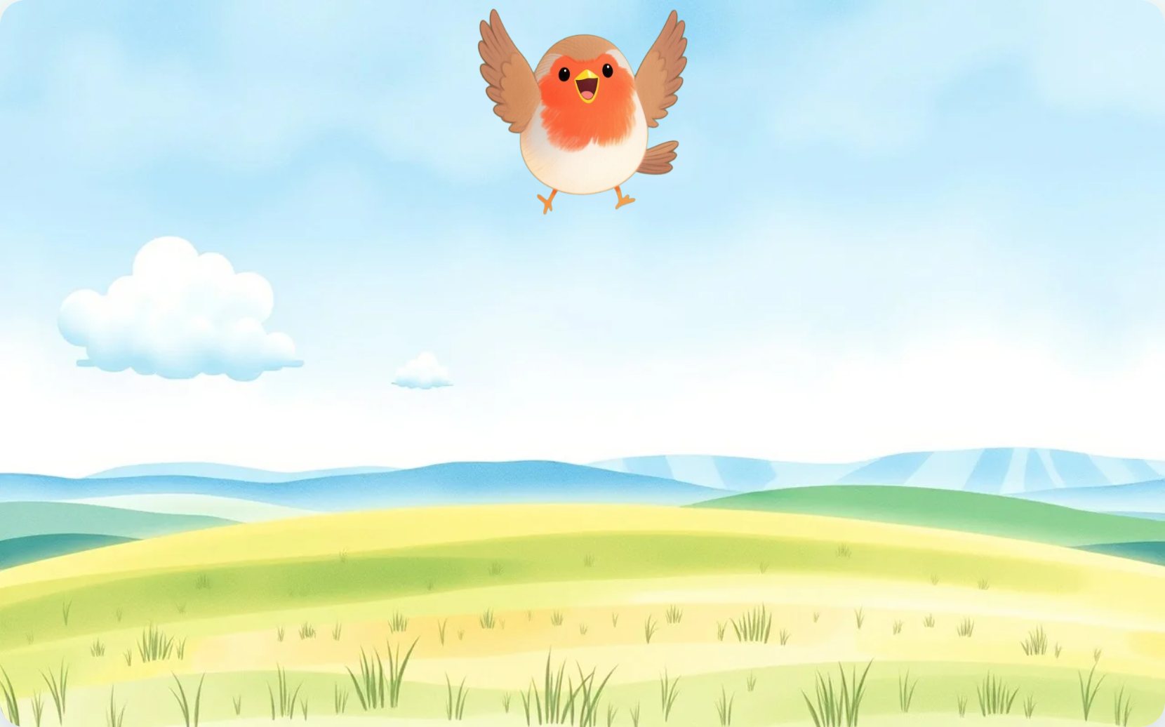 Illustration from page 1 of Robin's Weather Week