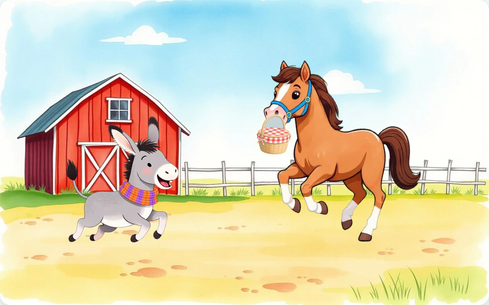 Illustration from page 1 of Sorrel's Clip-Clop Farm