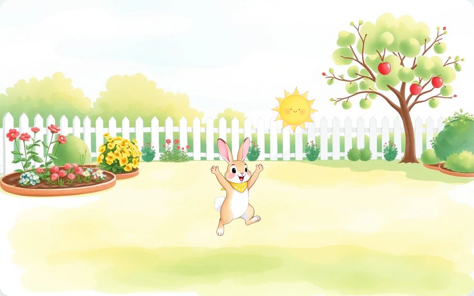 Illustration from page 1 of Tansy's Morning-to-Night Day