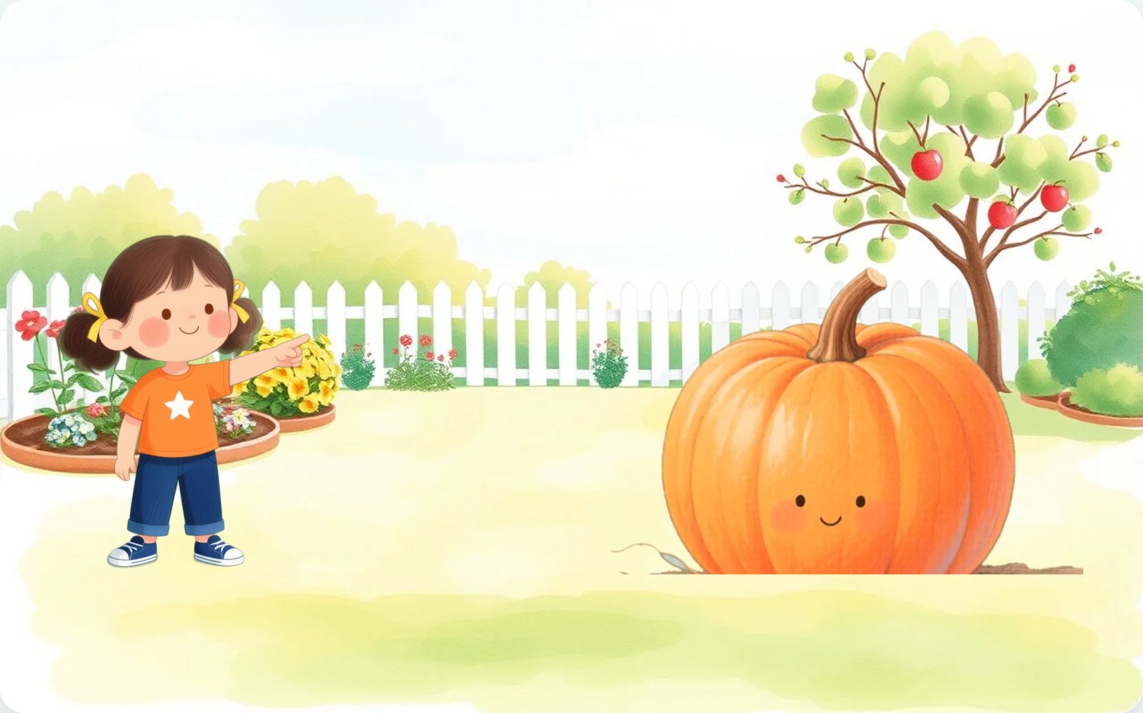 Illustration from page 1 of The Pumpkin Parade